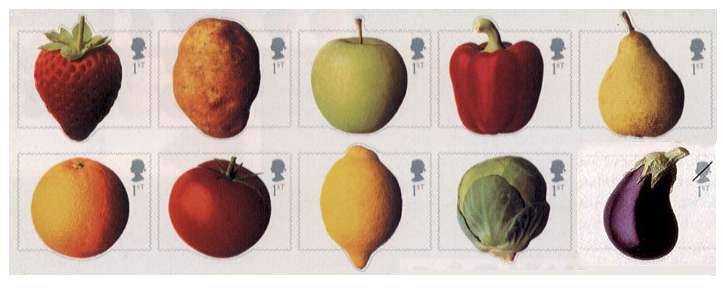 stamp sheet showing 10 stamps 