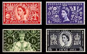 1953 Coronation set of 4