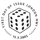 official London NW1 postmark showing trick die