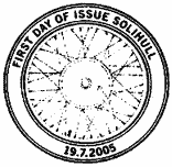 Official Solihull 'spoked wheel' postmark