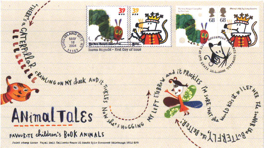 set of 8 Animal Tales stamps on Royal Mail fdc.