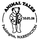 Animal Tales postmark showing Rupert? bear