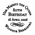 Windsor postmark 80th birthday.