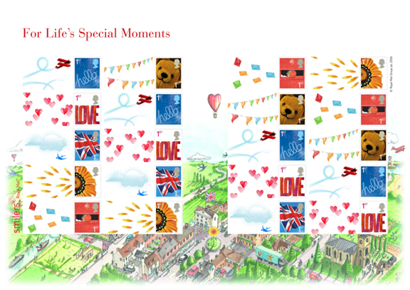 Life's Special Moments Smilers Stamps Sheet.