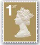GB 1st class standard letter stamp.