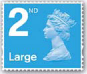 GB 2nd class Large letter stamp.