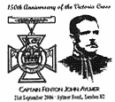 Postmark showing Victoria Cross & Captain Fenton John Aylmer.