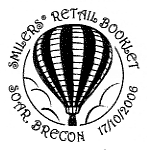 postmark depicting hot air balloon.