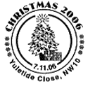 Postmark: Christmas Tree. 