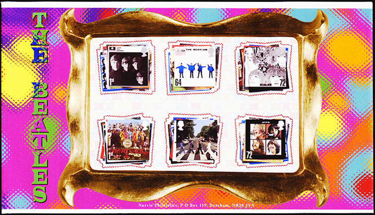 The Beatles stamps on Norvic Philatelic first day cover issued 9 January 2007