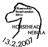 postmark showing horsehead nebula.