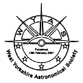 postmark showing badge of West Yorkshire Astronomical Society.
