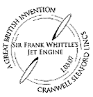 postmark showing what appear to be aeroplane propellors marking the invention of the jet engine by Sir Frank Whittle.