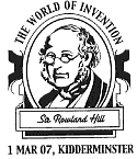 postmark showing portrait of Sir Rowland Hill.