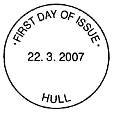 official non-pictorial Hull postmark for Abolition of Slavery stamps 22 March 2007.