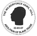 postmark showing silhouette of head.