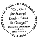 St Georges, Telford, postmark with text as shown.