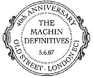 postmark with text as shown for Machin 40th Anniversary stamp issue 5 June 2007.