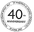 postmark with text as shown for Machin 40th Anniversary stamp issue 5 June 2007.