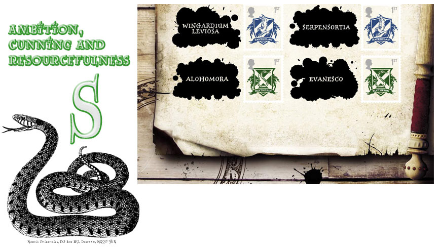 part of set of 4 Norvic Philatelics first day covers for the Harry Potter Smilers sheet.