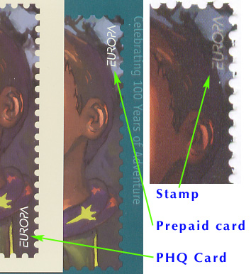 illustration of the Europa symbol on the 1st class Scout stamp and cards