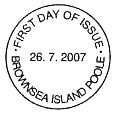 official non-pictorial postmark of Brownsea Island.