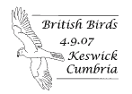 postmark illustrated with bird of prey.