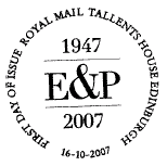 postmark with text 1947 - E&P - 2007.