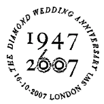 postmark showing dates 1947 - 2007.