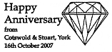 postmark illustrated with a diamond.