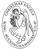 Postmark: angel, with Santa robe?.