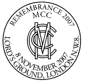 Postmark showing MCC logo.