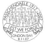 Postmark showing crosses.