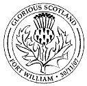 Postmark showing Scottish thistle.