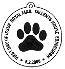 Official Bureau first day of issue postmark for working dogs stamp issue 
5 February 2008.