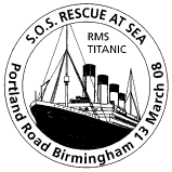 postmark showing RMS Titanic.