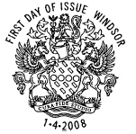 postmark showing English Arms of Royal Mail. 