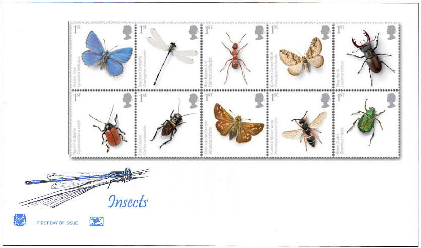 Stuart first day cover for endangered insects stamps 15 April 2008.