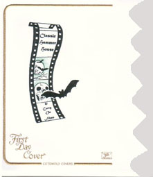 Royal Mail first day cover for Carry On and Hammer Horror stamps.