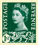 Wales 1/3d stamp revalued 1st class for 50th anniversary MS - 29 Sept 2008.