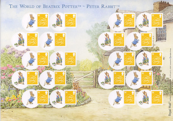 Peter Rabbit generic smilers sheet of 20.