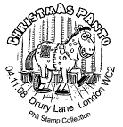 postmark showing a pantomime horse.
