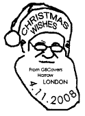 Postmark showing Santa.