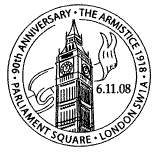 Postmark showing Big Ben.