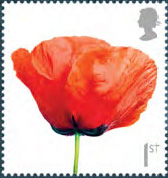 2008 Lest We Forget Poppy stamp - 6 November 2008.