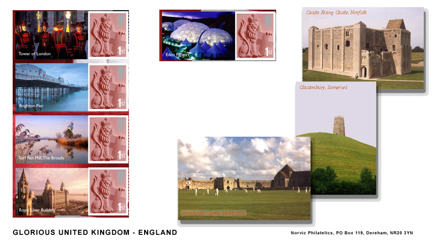 Norvic FDC for Glorious UK Smilers stamp sheet England.