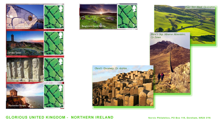 Norvic FDC for Glorious UK Smilers stamp sheet N Ireland.