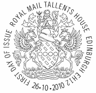 Official bureau first day postmark for special delivery machin stamps.