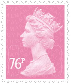 New 76p Machin definitive issued 29 March 2011.