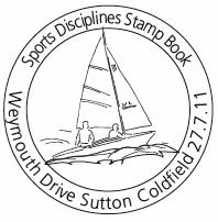 Postmark showing yacht.